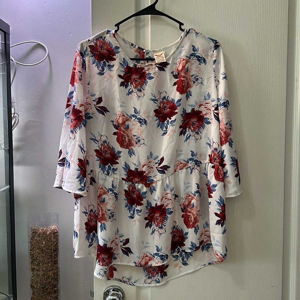 Faded glory, baby doll blouse